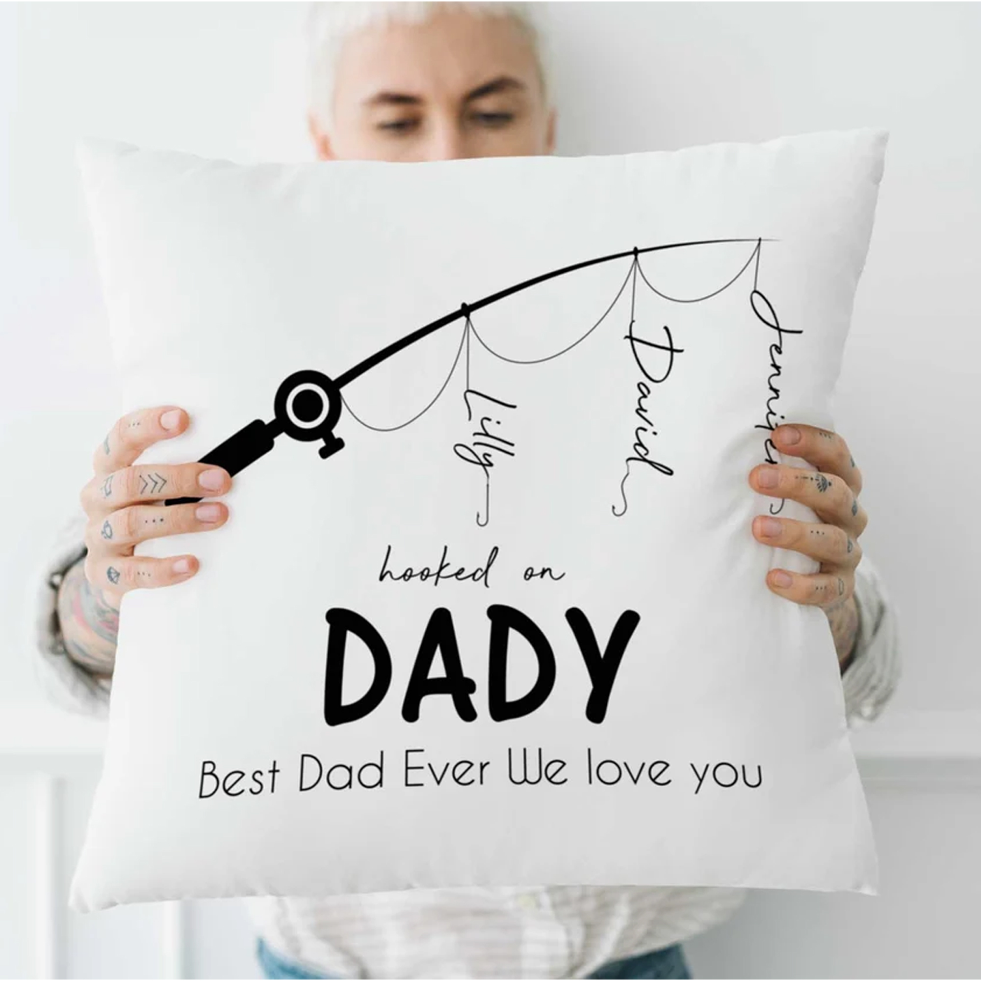 Best Dad Ever Custom Pillowcase Personalized Name Text Pillowcase Personalized Gifts Housewarming Gifts Gifts For Him Fathers Day Gifts